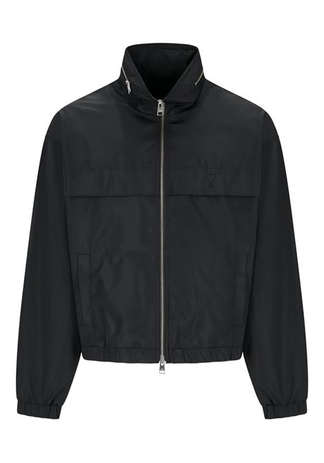 coupe vent jacket man black AMI PARIS | HJK828.PL0039001